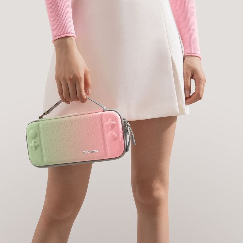 Tomtoc Estuche Ligero para Nintendo Switch OLED - Rosa Gradiente -5