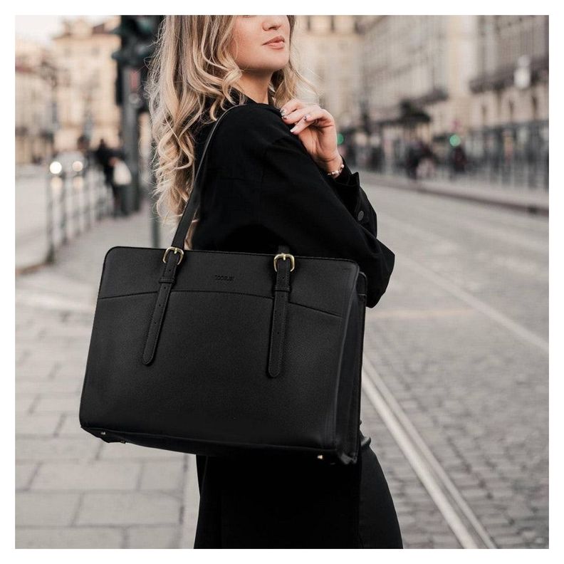 Ecosusi Bolso Tote Versátil para Notebook 15.6" - Negro-2