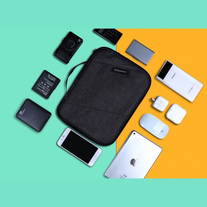 Bagsmart - Organizador de cables 2 niveles GLENDALE - Negro-7