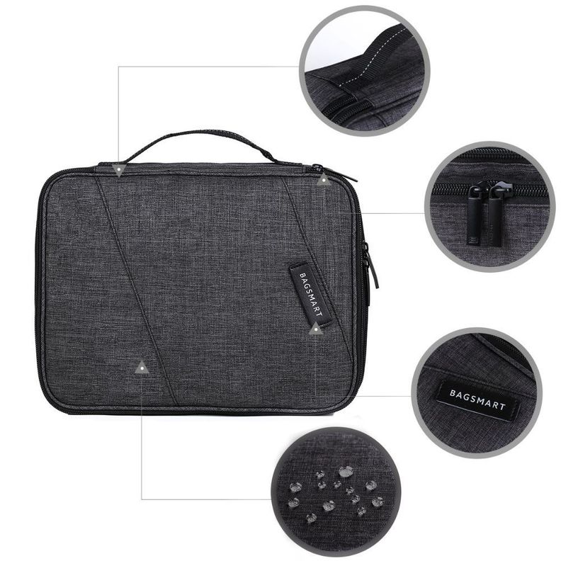 Bagsmart - Organizador de cables 2 niveles GLENDALE - Negro-4
