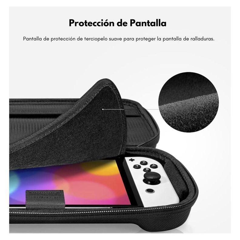 Tomtoc Estuche Mediano FancyCase-G05 Nintendo Switch / Oled - Negro-3