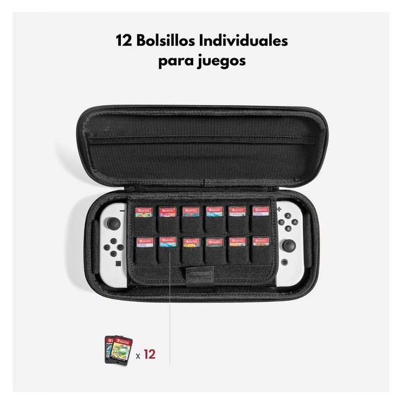 Tomtoc Estuche Mediano FancyCase-G05 Nintendo Switch / Oled - Negro-5