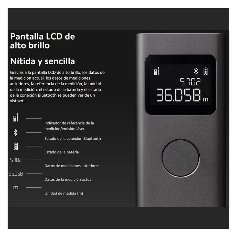 Xiaomi Medidor Láser Inteligente 5cm - 40m-7