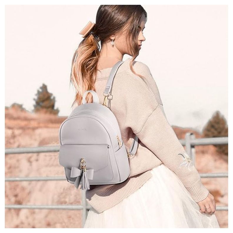 Ecosusi Mini Mochila con Lazo - Gris-1