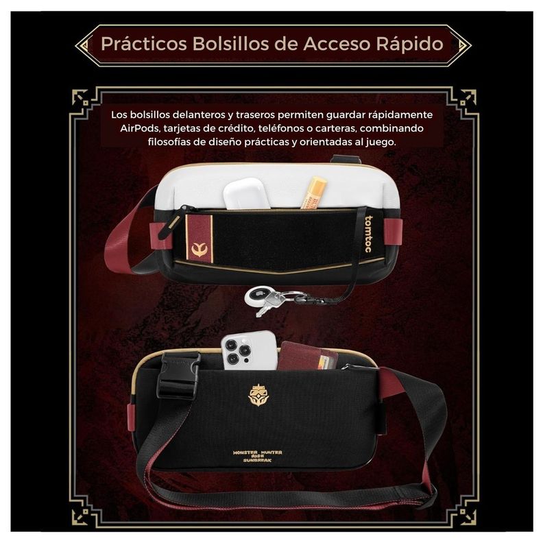 Tomtoc Bolso Sling Monster Hunter Royal Order para NS/IPad Mini - S-4