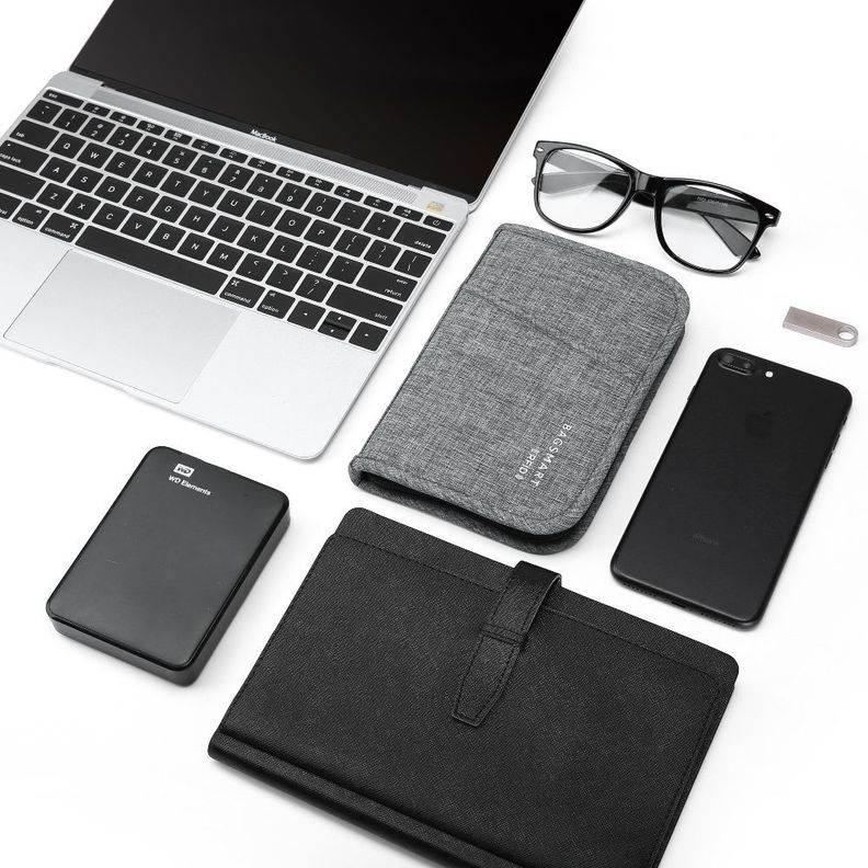 Bagsmart Porta Pasaporte LAX - gris-5