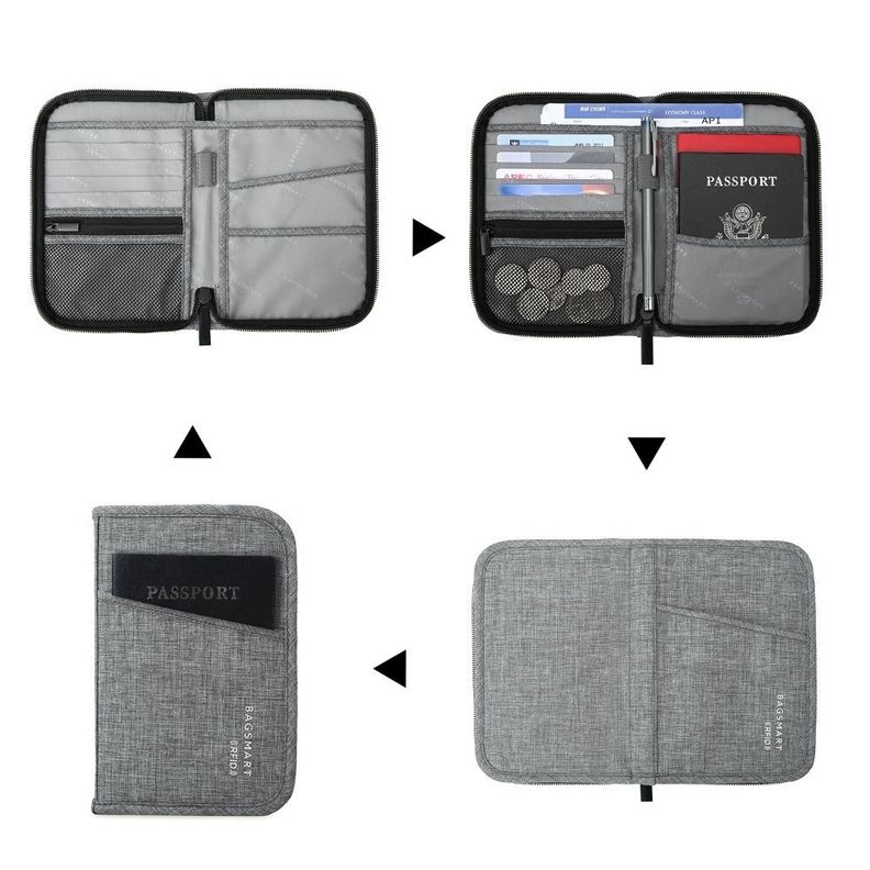 Bagsmart Porta Pasaporte LAX - gris-4