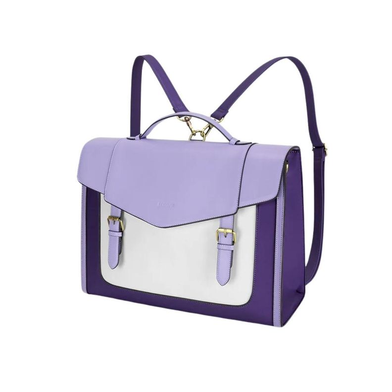 Ecosusi Maletín y Mochila Julie para Notebook 15,6” - Morado-3