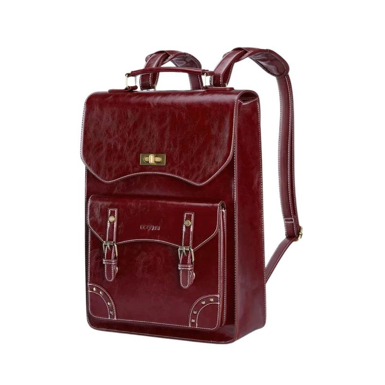 Ecosusi Mochila Wilder con Remaches para notebook 15,6" - Rojo Angola-1