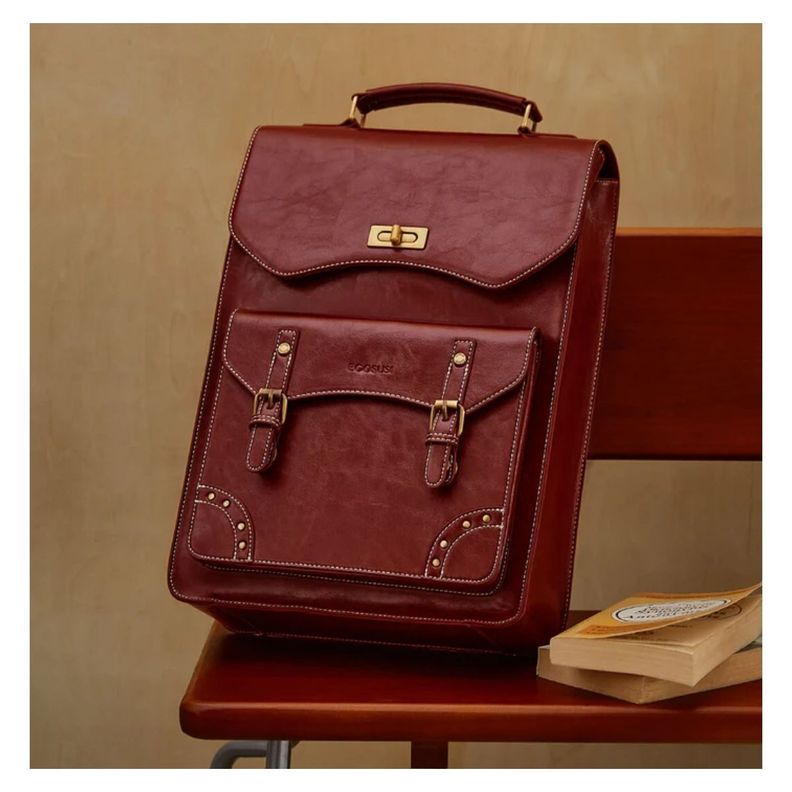 Ecosusi Mochila Wilder con Remaches para notebook 15,6" - Rojo Angola-2