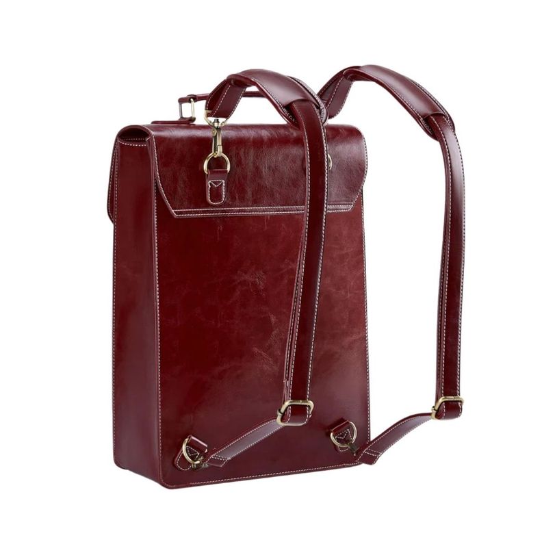 Ecosusi Mochila Wilder con Remaches para notebook 15,6" - Rojo Angola-3