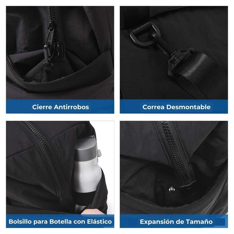 Bagsmart Bolso de Mano ZORAESQUE- Negro-5