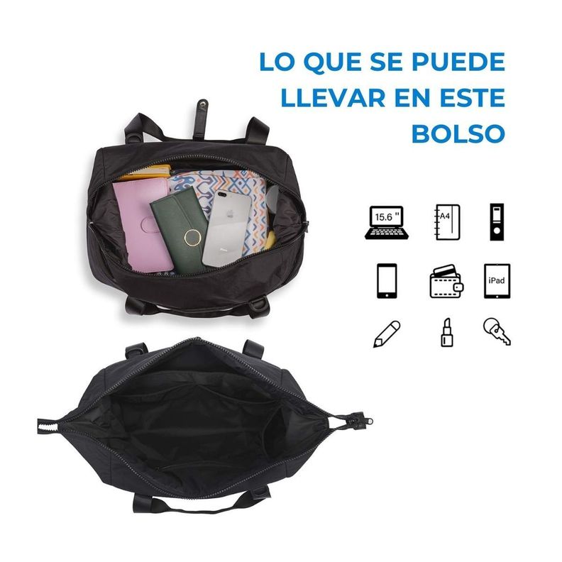 Bagsmart Bolso de Mano ZORAESQUE- Negro-2