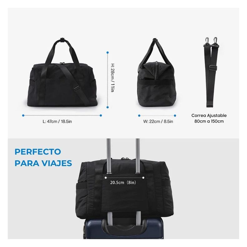 Bagsmart Bolso de Mano ZORAESQUE- Negro-3