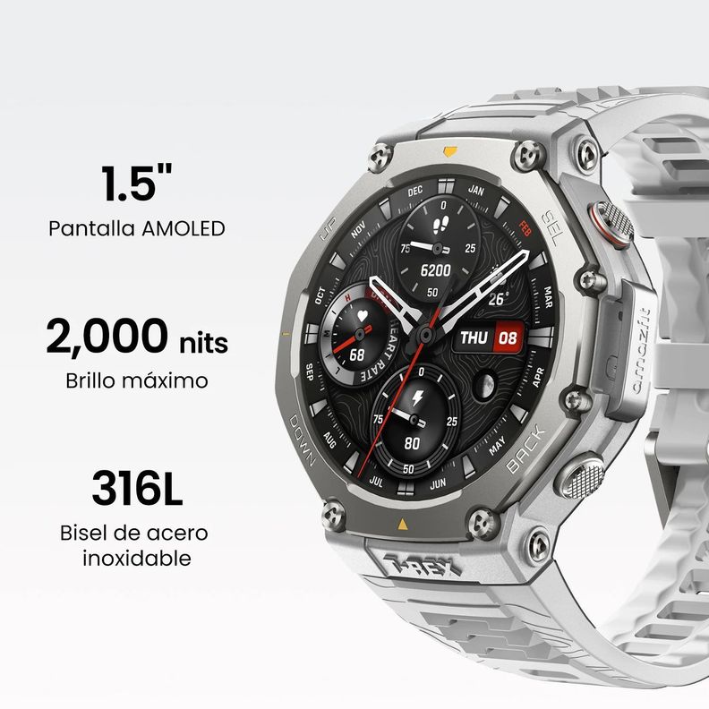 Amazfit T-Rex 3 Reloj Inteligente 10 ATM - Gris Neblina-5