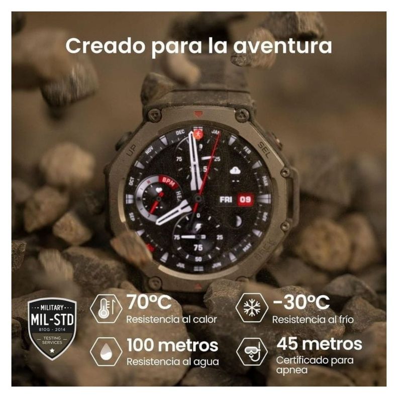 Amazfit T-Rex 3 Reloj Inteligente 10 ATM - Gris Neblina-6