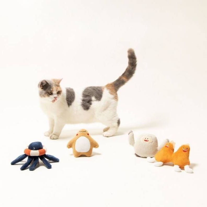 Pidan Peluche Catnip Para Gatos - Monstruo Rosa-1