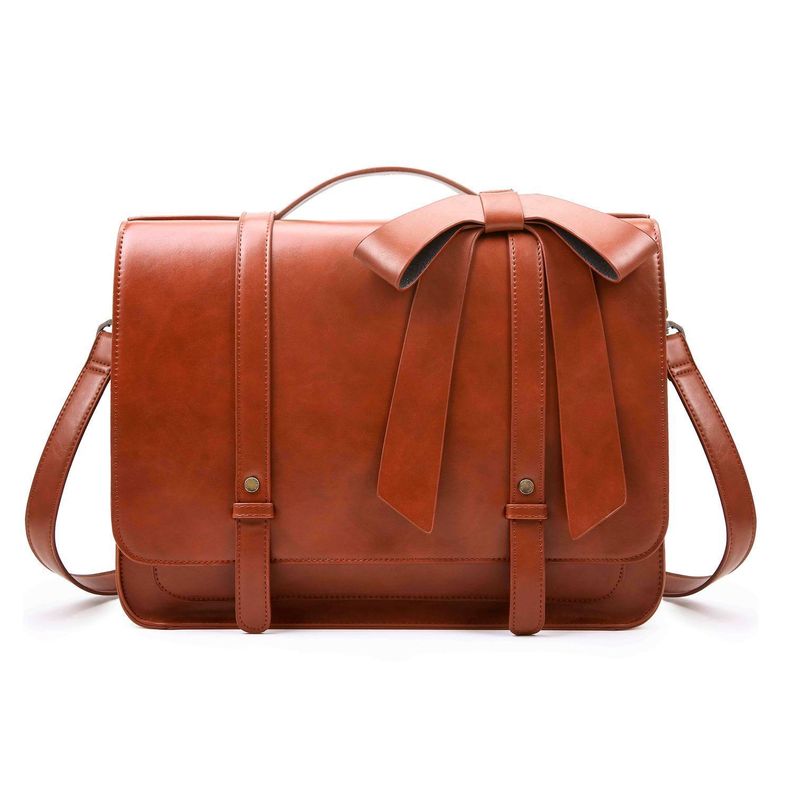 Ecosusi Mochila y Maletín con Lazo Removible Summer Garden Romance para 14" - Marrón-0