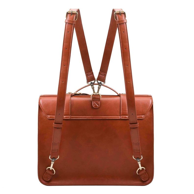 Ecosusi Mochila y Maletín con Lazo Removible Summer Garden Romance para 14" - Marrón-5