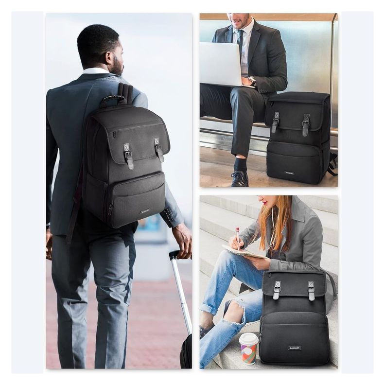 Bagsmart Mochila de Viaje Versátil para Notebook 17.3" - Negro-2