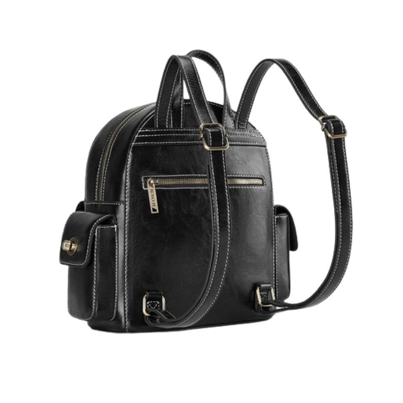 Ecosusi Mini Mochila Alison de Cuero Vegano - Negro-4