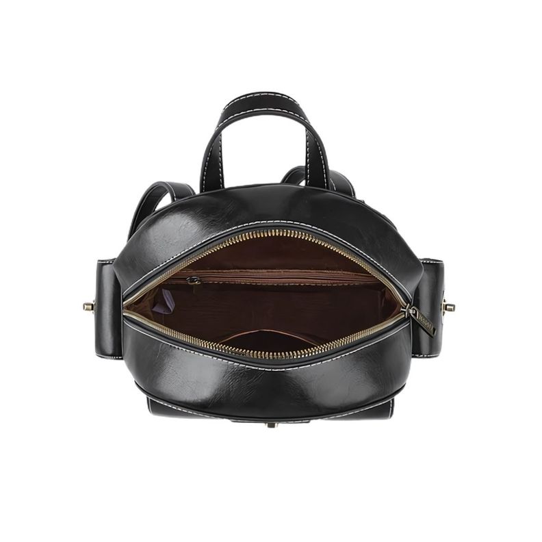 Ecosusi Mini Mochila Alison de Cuero Vegano - Negro-5