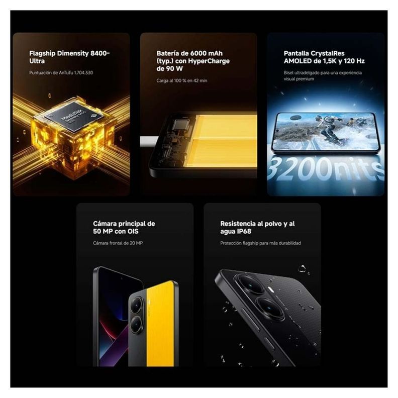 Xiaomi Poco X7 Pro 5G 8GB + 256GB Amarillo-6