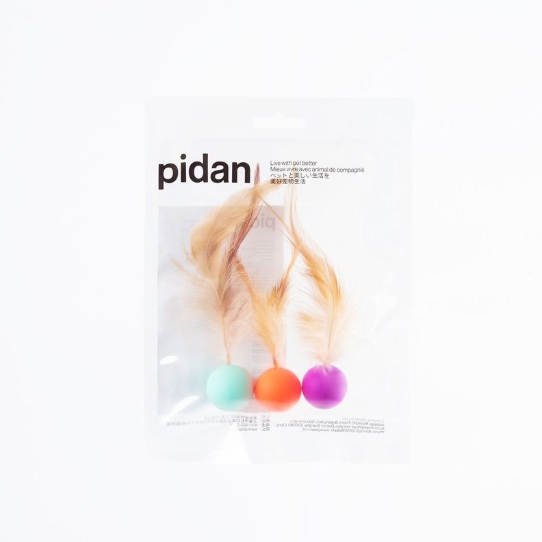 PIDAN - Juguetes para gatos Pelotas de Rebote - 3 piezas-1