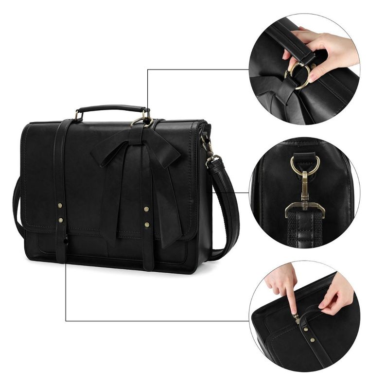 Ecosusi Maletín BOW removible para laptop 15.6"- Negro-1