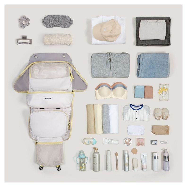Bagsmart Bolso Organizador de Equipaje TravelEase Closet Portátil - Gris-4