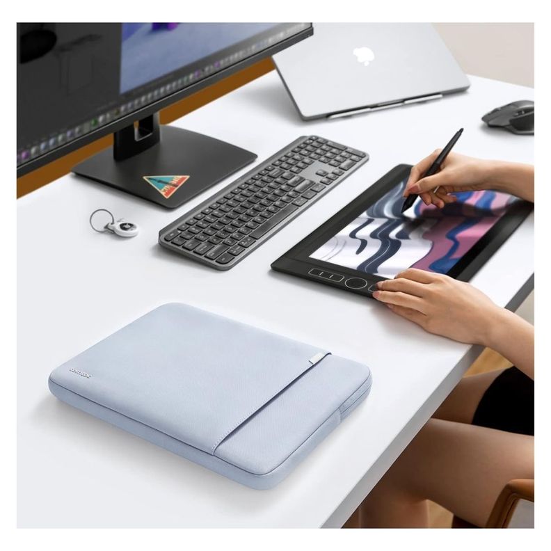 Tomtoc Funda Defender-A13 para MacBook Air M3/M2/M1 de 13" - Azul Niebla-5
