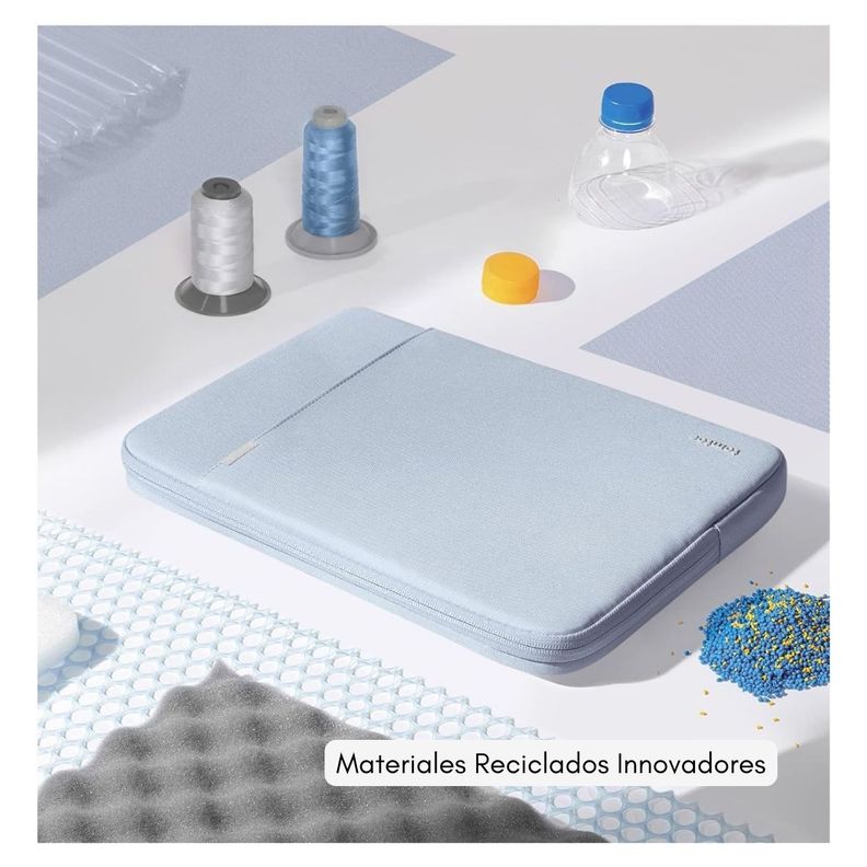 Tomtoc Funda Defender-A13 para MacBook Air M3/M2/M1 de 13" - Azul Niebla-7