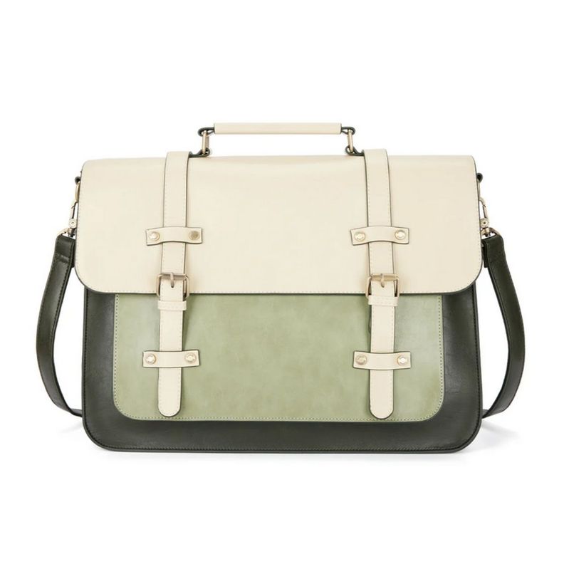 Ecosusi Mochila y Maletín Vintage Sombre para Notebook 15,6" - Verde-0