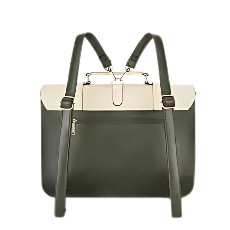 Ecosusi Mochila y Maletín Vintage Sombre para Notebook 15,6" - Verde-3