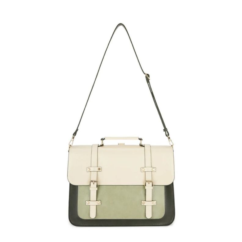 Ecosusi Mochila y Maletín Vintage Sombre para Notebook 15,6" - Verde-4