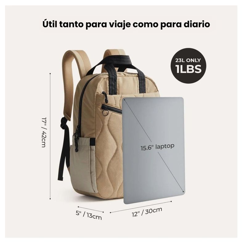 Bagsmart Mochila Vega 23L para notebook de 15.6" - Arena-3