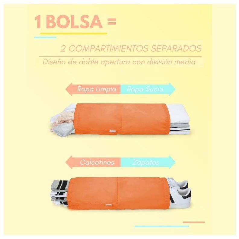 Bagsmart Juego de Bolsas de Compresión (6 unidades) - Naranja-3