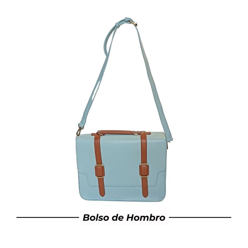 Ecosusi Maletín Mochila Unisex CHARLIE 14" Azul-2