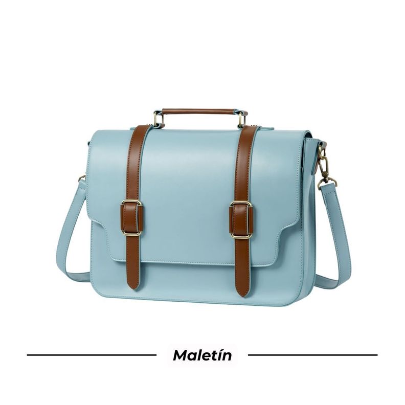 Ecosusi Maletín Mochila Unisex CHARLIE 14" Azul-4