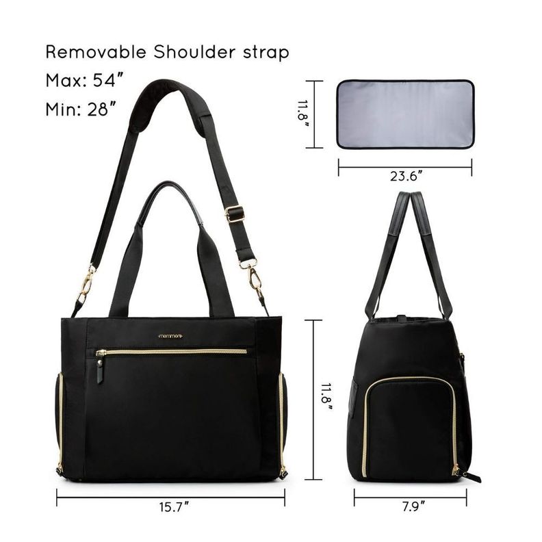Mommore Pañalera elegante/ gran capacidad - Negro-3