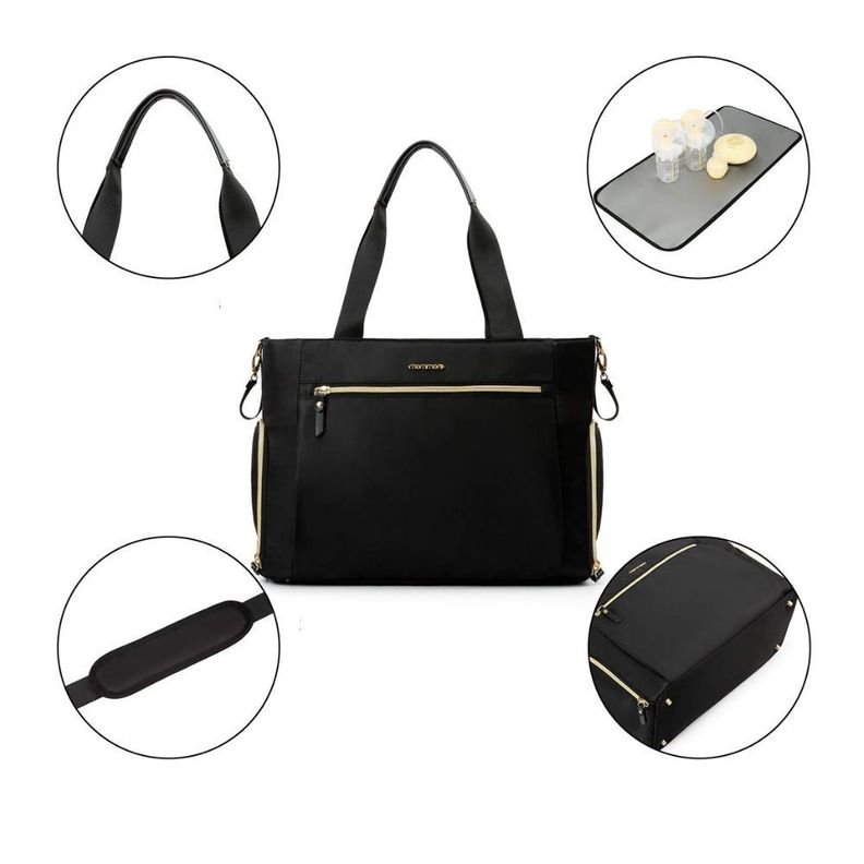 Mommore Pañalera elegante/ gran capacidad - Negro-6