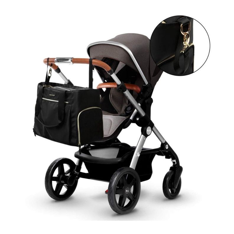 Mommore Pañalera elegante/ gran capacidad - Negro-5