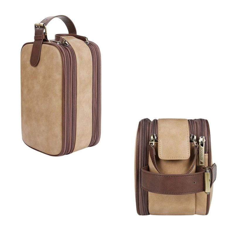 Ecosusi Neceser Grande Elena de Cuero Vegano - Beige Bronceado-7