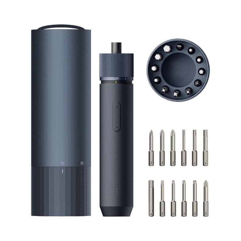 HOTO Destornillador Eléctrico Kit Recargable 3.6V Gris-1