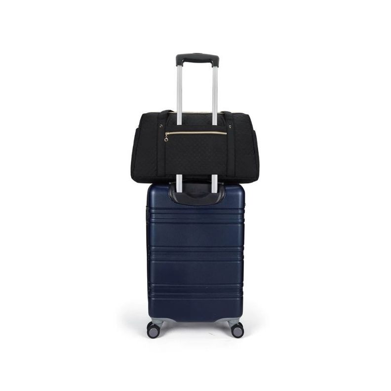 Bagsmart Bolso de Mano para Viajes con Bolsa para Zapatos - Negro Tejido-2