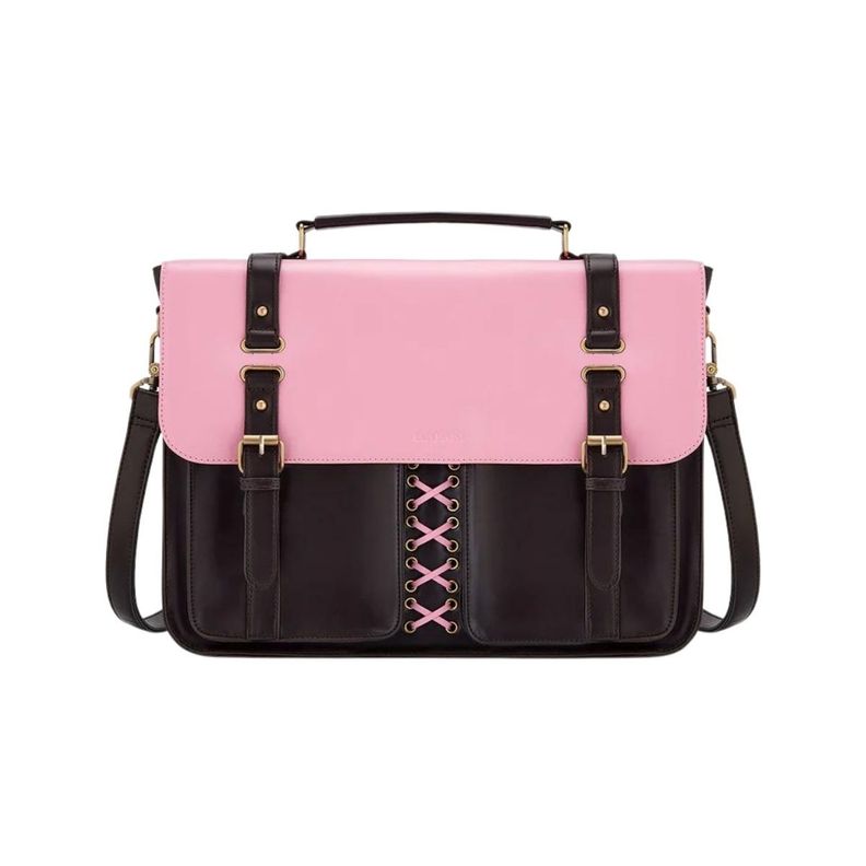Ecosusi Maletín y Mochila Victoria para Notebook 15,6” - Rosa Café-0