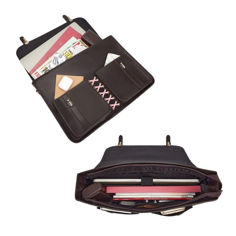 Ecosusi Maletín y Mochila Victoria para Notebook 15,6” - Rosa Café-6
