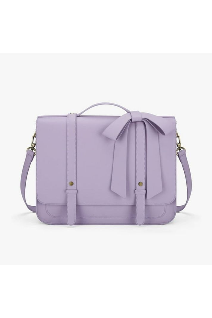 Ecosusi Mochila y Maletín con Lazo Removible Summer Garden Romance para 14" - Morado-0