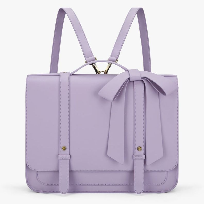 Ecosusi Mochila y Maletín con Lazo Removible Summer Garden Romance para 14" - Morado-1
