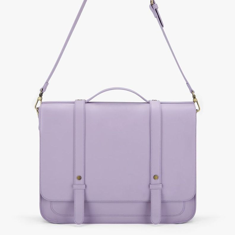 Ecosusi Mochila y Maletín con Lazo Removible Summer Garden Romance para 14" - Morado-3